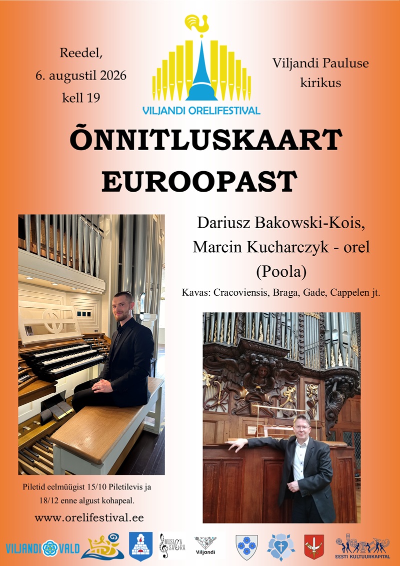 Viljandi orelifestival. Õnnitluskaart Euroopast